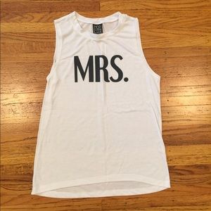 MRS. white tank top.